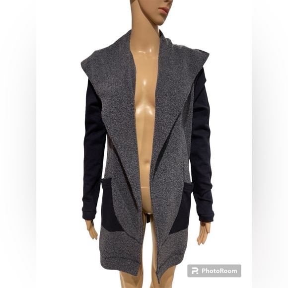 Anthropologie Cardigan Saturday Sunday Open Sweater Coat blue Size S - Picture 2 of 4